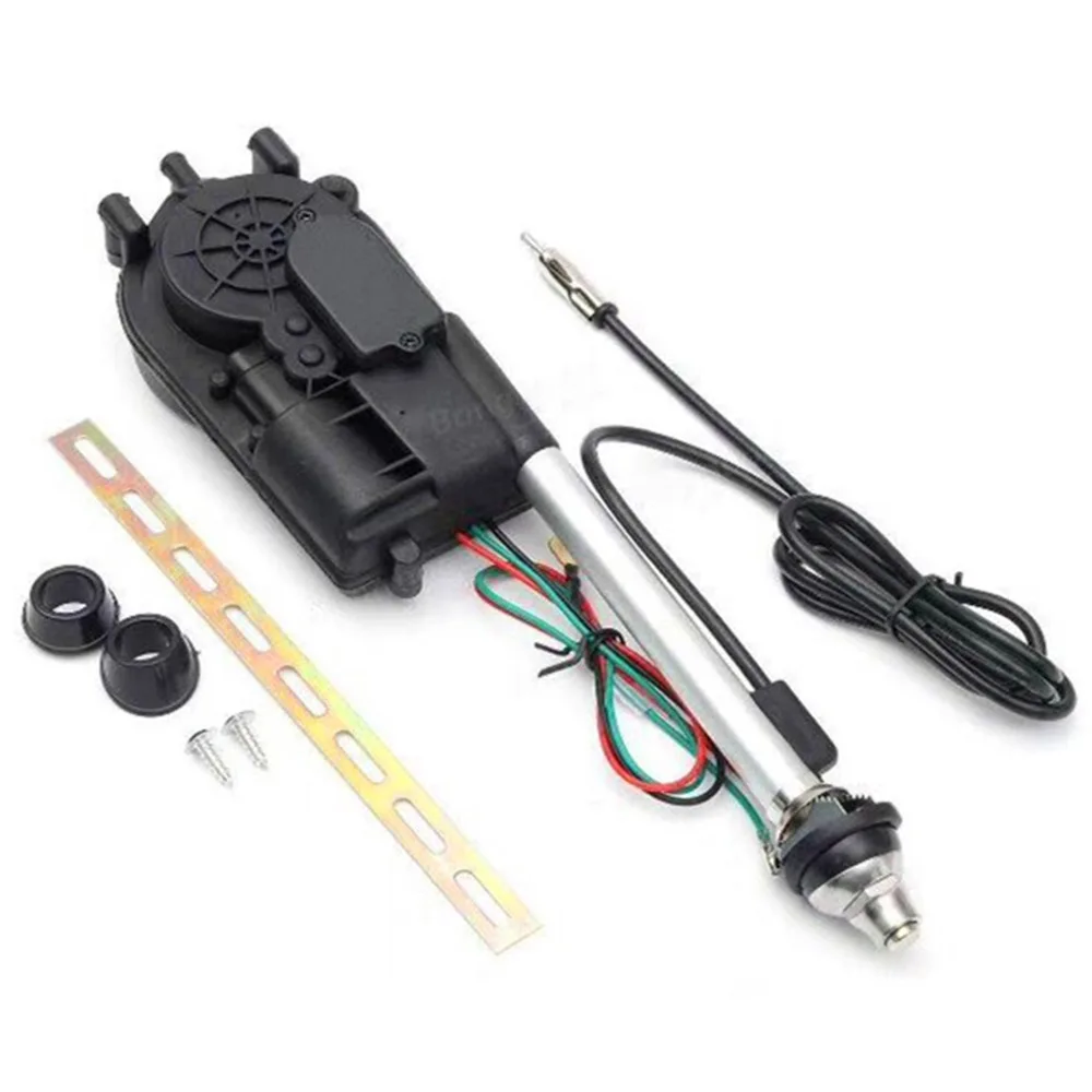 Черный DC12V автомобиль электрический радио антенна автоматический усилитель мощности антенны комплект
