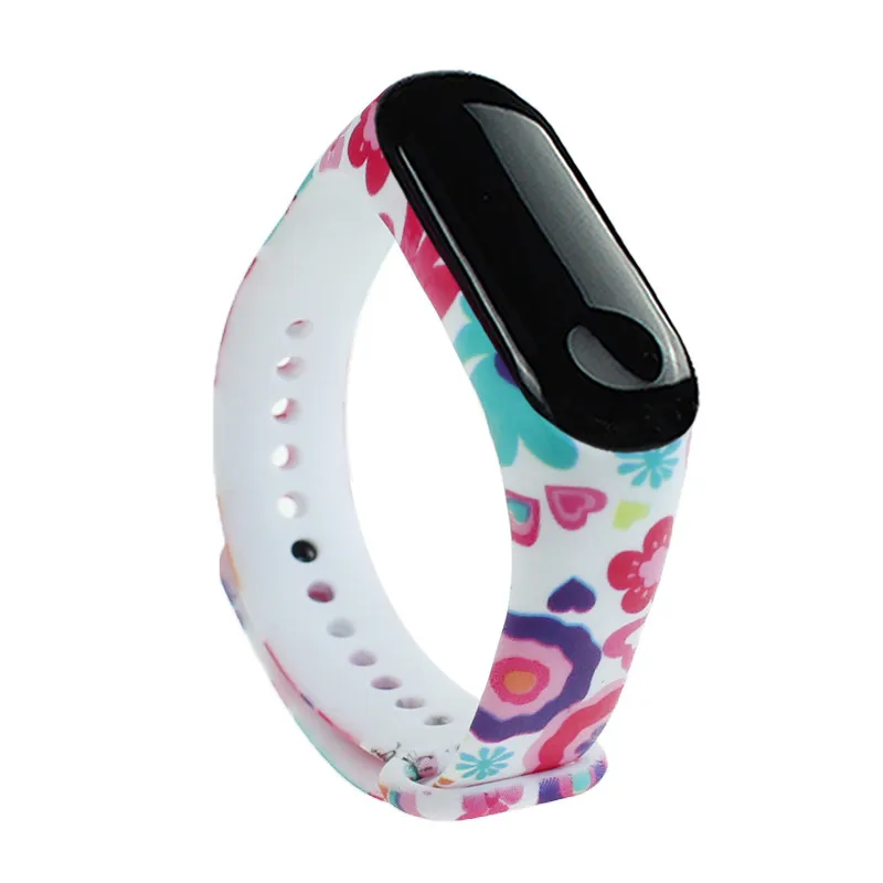 Для Xiaomi Mi Band 3 спортивный силиконовый браслет для печати ремешок спортивный ремешок на запястье замена Смарт-часы - Цвет: 17 Strap