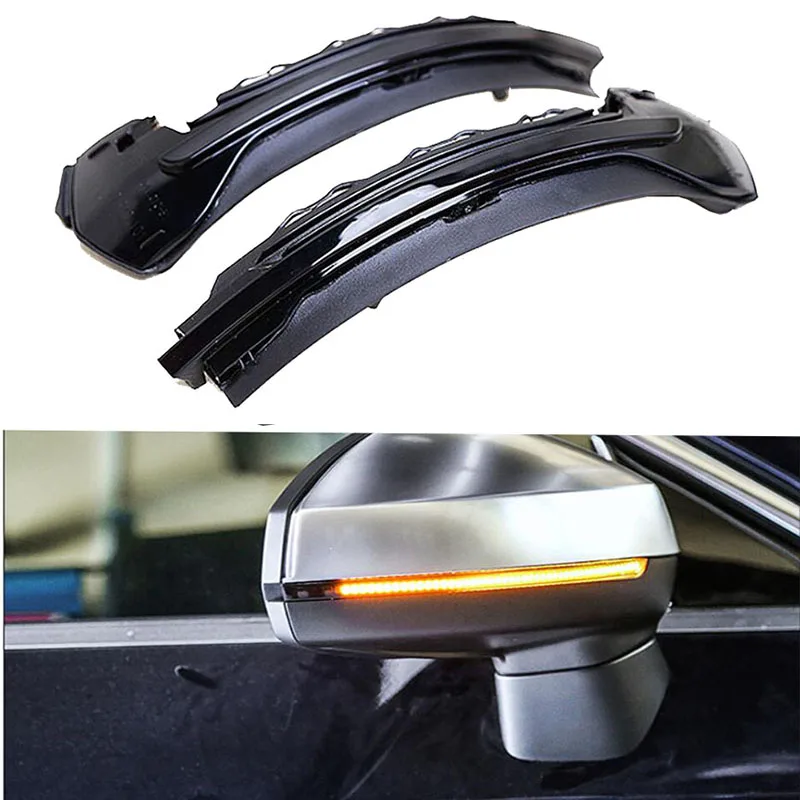 Water Flowing Turn Signal LED Side Wing Rearview Mirror Indicator