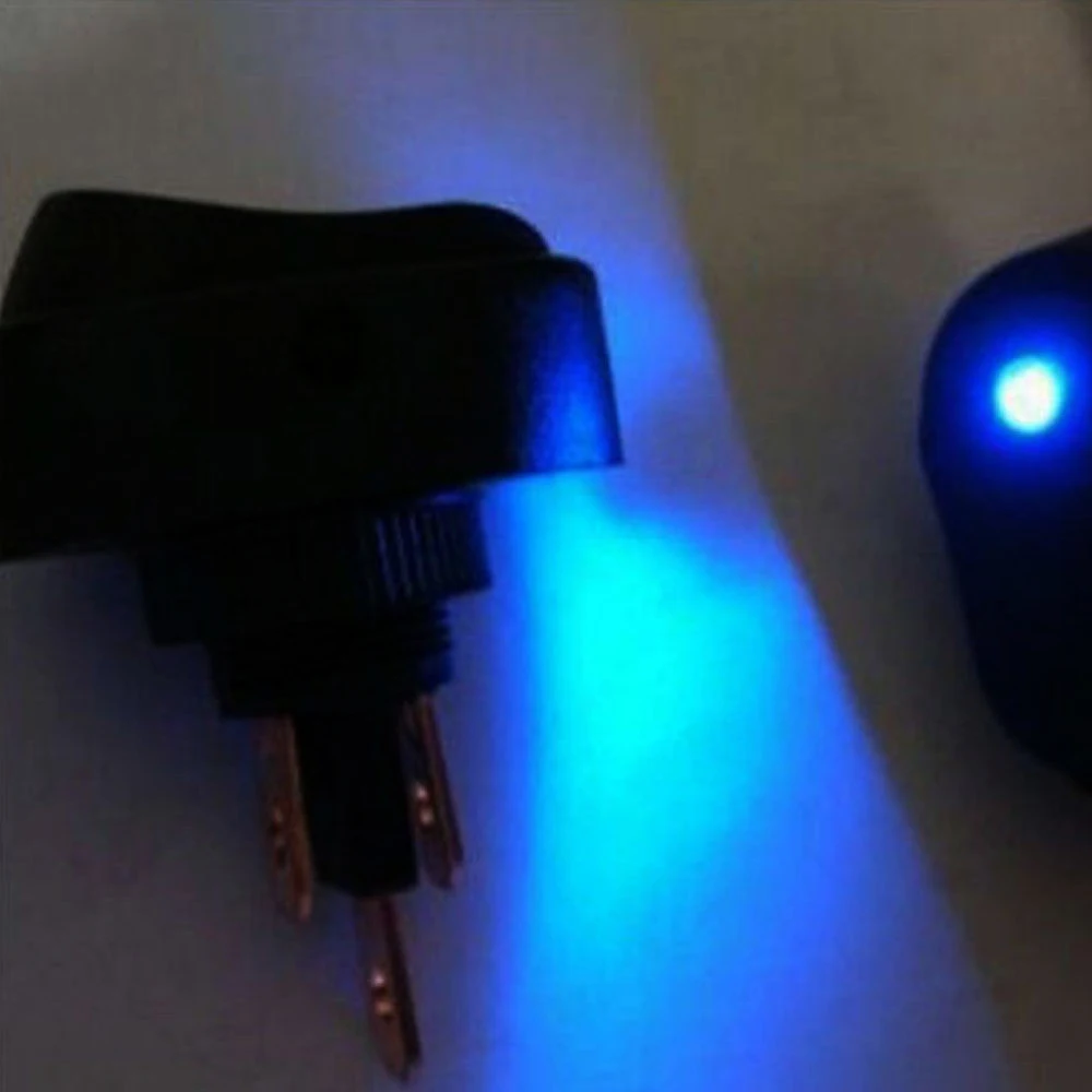 

5pcs/lot Blue LED Light 12V 30A Car Boat Auto Rocker SPST 3 PIns Toggle Switch VEQ15 P10