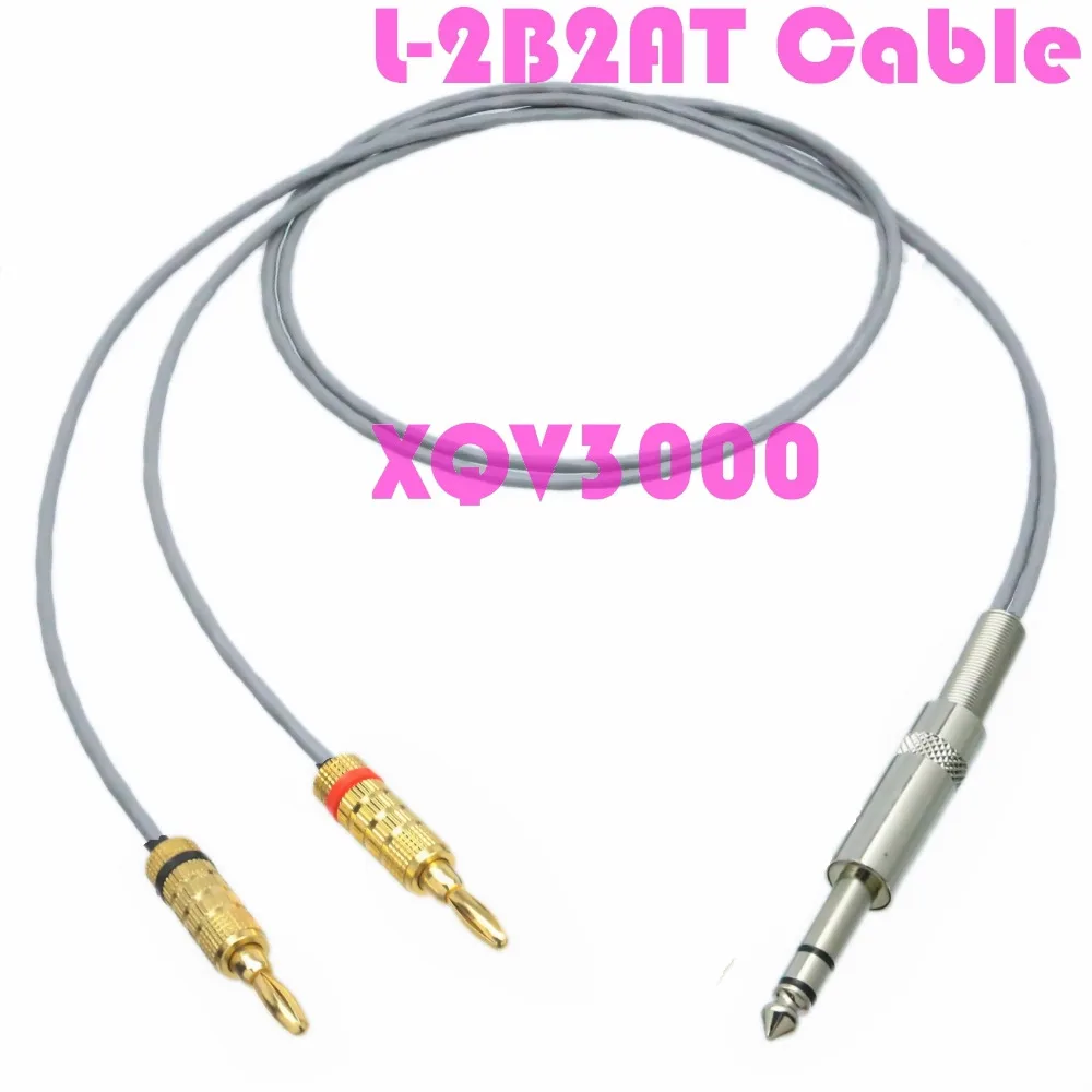 6.35mm 1/4" TRS Stereo male to + banana plug Audio DIY splitter Cable