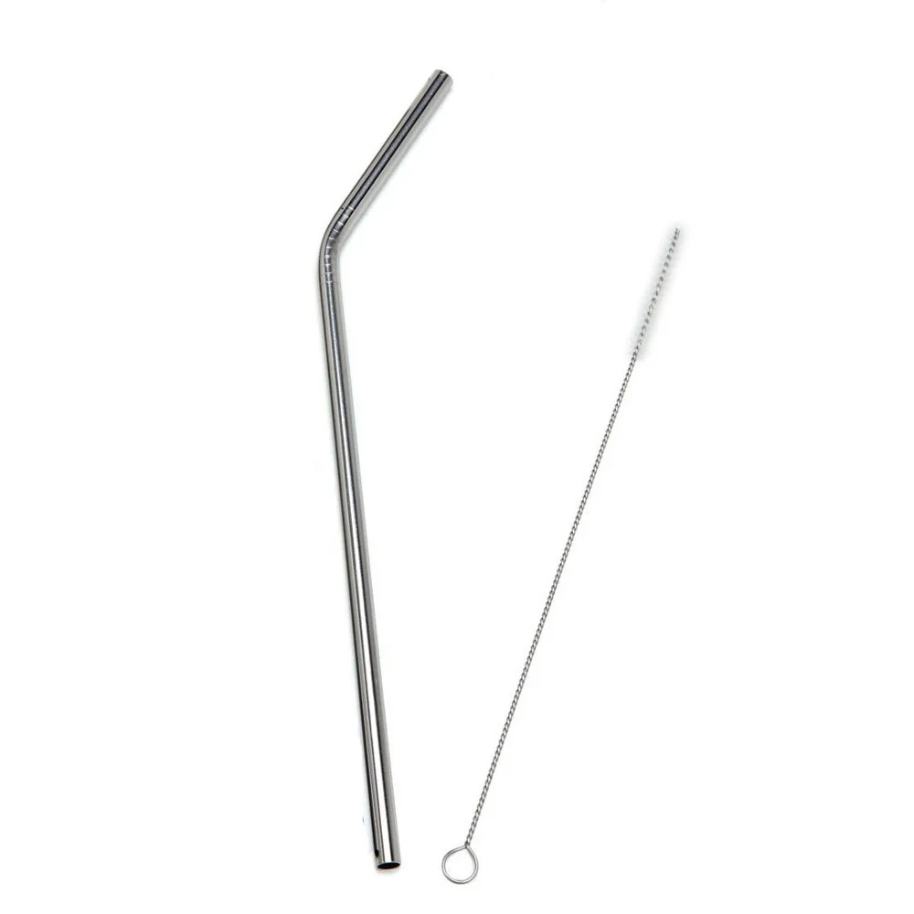 

1PC Long Stainless Steel Drinking Straws 20 Oz/30 Oz Cups + Cleaning Brush Oct20