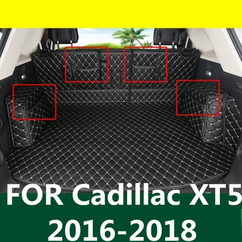 

car all-inclusive trunk mat case for High quality New Special trunk mats waterproof boot carpet FOR Cadillac XT5 2016-2018