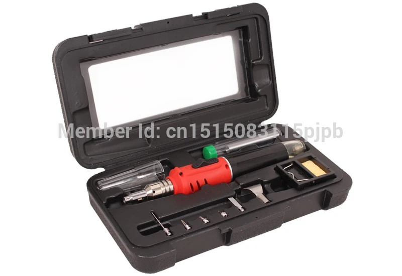 

Self-Ignition 10-in-1 Gas Soldering Iron Cordless Welding Torch Repair Kit Tool HS-1115K Outdoor portable Butane Torch