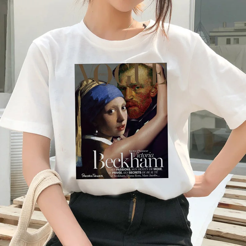

Van Gogh aesthetic t shirt kawaii tshirt women harajuku female ulzzang femme art t-shirt tee shirts Painting Graphic streetwear