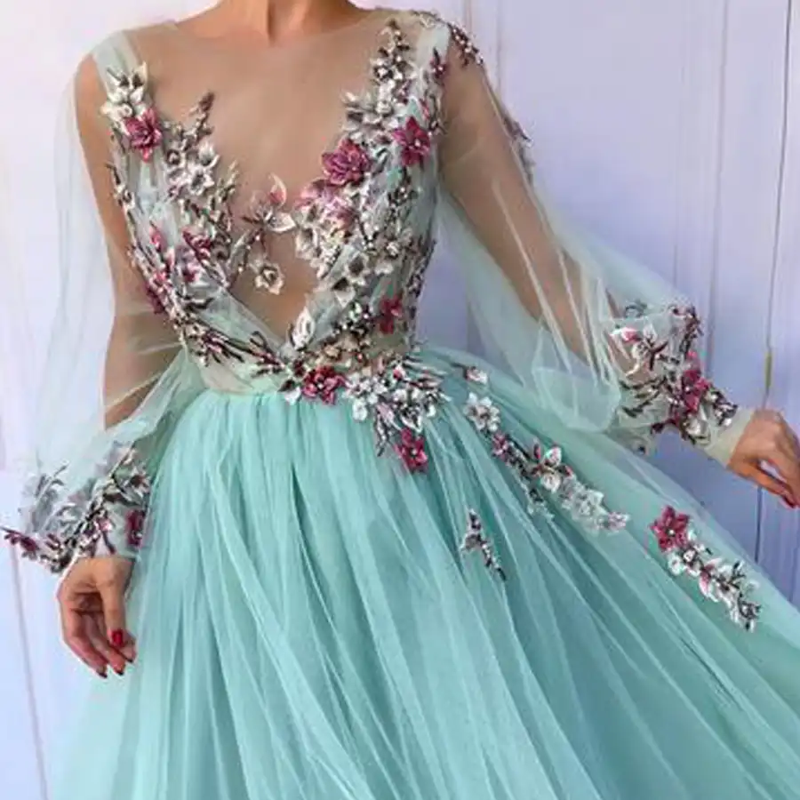 floral gown prom