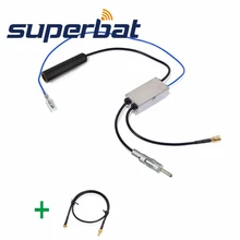 Superbat DAB автомобиля радио антенна FM/AM DAB/FM/AM антенный преобразователь/сплиттер с MMCX Воздушная Адаптер кабель