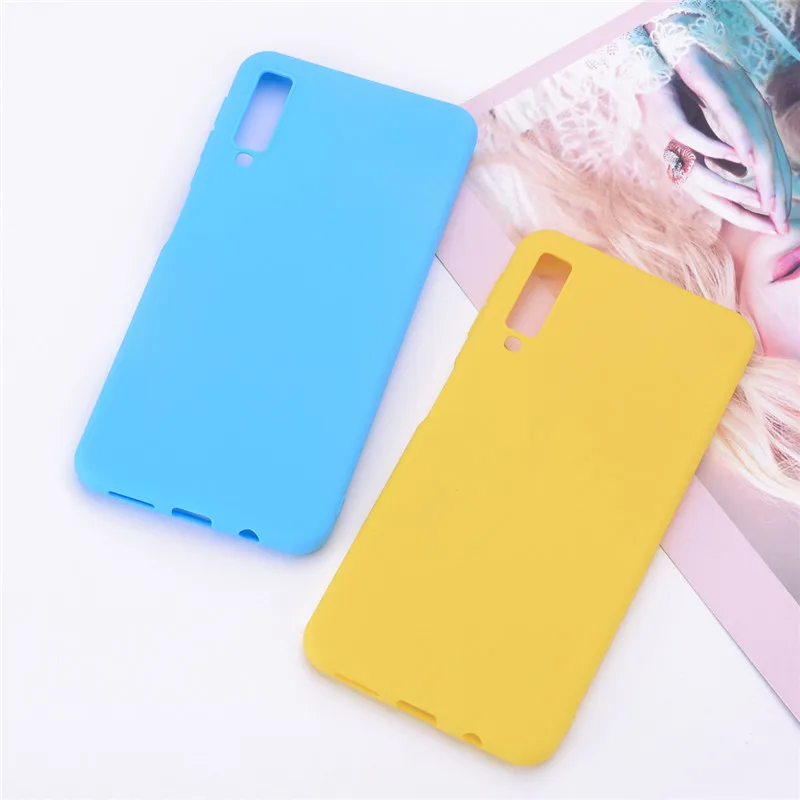 

For Samsung A7 2018 Case Silicone Candy Color Soft TPU Case For Samsung Galaxy A7 2018 Phone Case Samsung A7 2018 A750 Cover