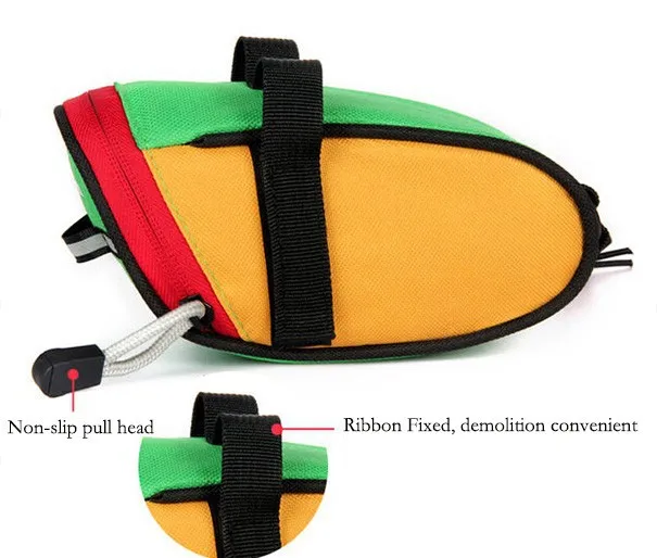 Discount 100pcs/lot 2014 nylon bicycle basket bag for bicycle 13567 roswheel colorful rat tail mountain saddle pack equipment 2 Discount 100pcs/lot 2014 nylon bicycle basket bag for bicycle 13567 roswheel colorful rat tail mountain saddle pack equipment 2