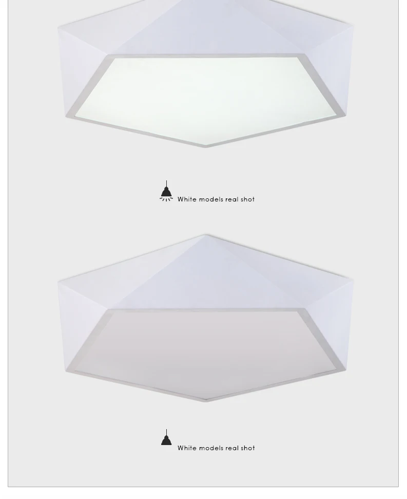 Современный геометрический индивидуальный железный черный корпус с бриллиантовым дизайном светодиодный потолочный светильник для дома, декор для гостиной, arcylic светильник ing90-260V