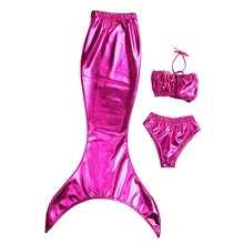 Лето г. для маленьких девочек хвост русалки для купания, бикини, набор, купальный костюм для детей возрастом от 3 предмета в комплекте, плавательный костюм Костюмы