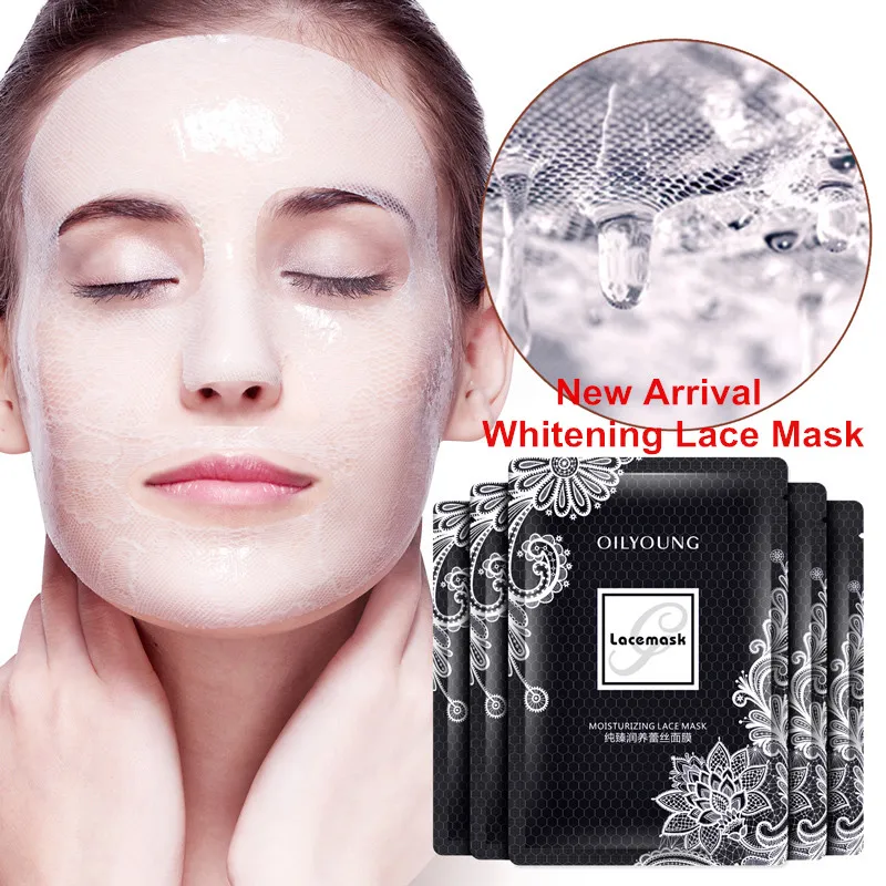Face Care Collagen Mask White Lace Moisturizing Hydrogels Facial Mask