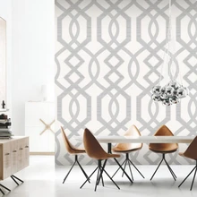 Белая стильная кварцевая трельяжная Классическая Геометрическая настенная бумага металлическая тяжеловесная виниловая бумага для декора стен, коричневая