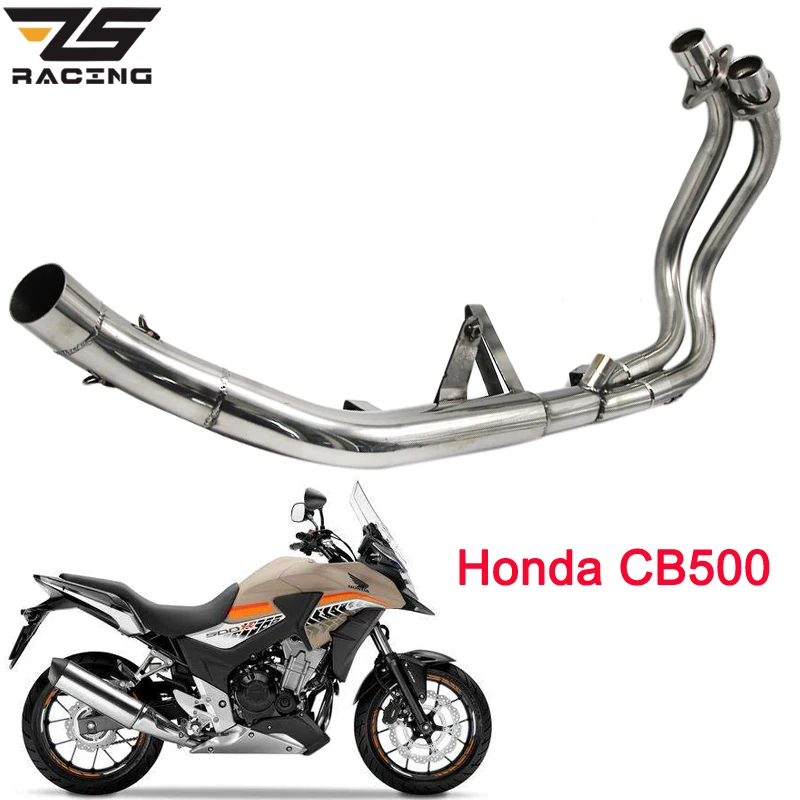 

ZS Racing 50.8mm Motorcycle Middle Pipe Full System For Honda CB500 Without Exhaust