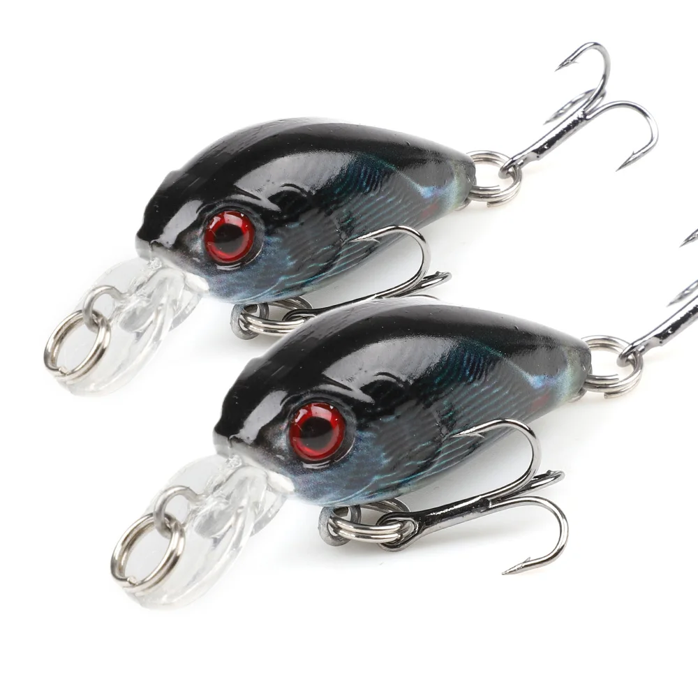 DONQL 2pcs/lot Painted Crankbaits Minnow Fishing Lures 4.7cm 4g Wobblers For Trolling Artificial Hard Swim Bait Fishing Tackle