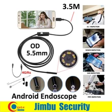 3.5m Inspection Pipe Android Endoscope Mini Camera 5.5mm Lens IP67 Waterproof 6 Adjustable LED Light 720P HD micro USB Camera