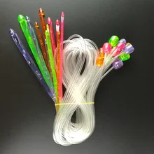 Новые 12 шт. 4" гибкие пластиковые крючки для вязания крючком