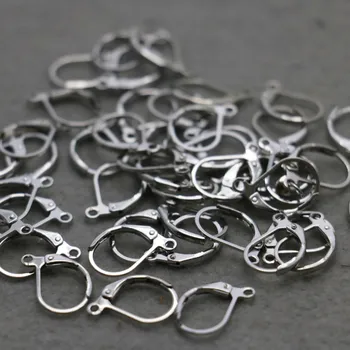 

50PCS Boutique Silver-plate Agraffe Fittings for Accessory DIY hook Machining metal parts 16mm wholesale Snap Hardware Button