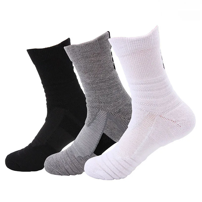 

1 Pair Outdoor Running Cycling Sports fitness Men Socks 3 Colors Compression Breathable High Quality basketball Socks