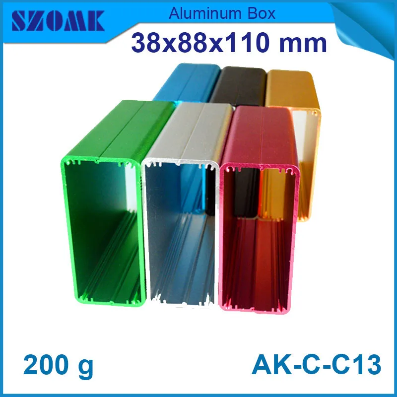 

2piece free shipping colorful aluminium enclosure for diy electronic pcb broad 38*88*110mm