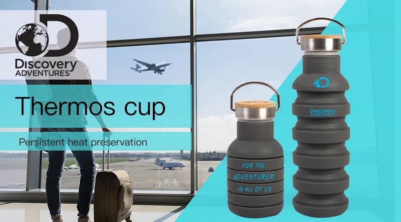 300-600ML Collapsible Folding Water Bottle Travel Hiking Camping Cycling Climbing Expandable Drink Bottle Silicone Sports Bottle