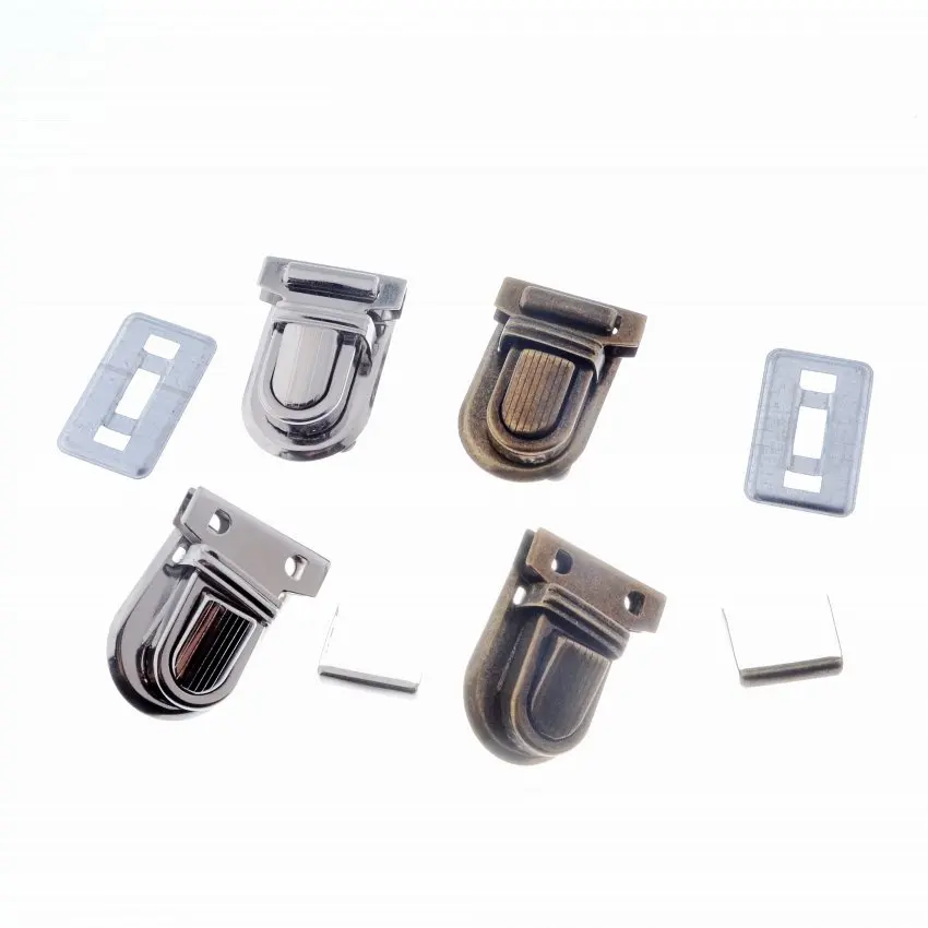 

Free Shipping-10 Sets Silver Tone Bronze Handbag Bag Accessories Purse Snap Clasps/ Closure Lock 22mm x34mm