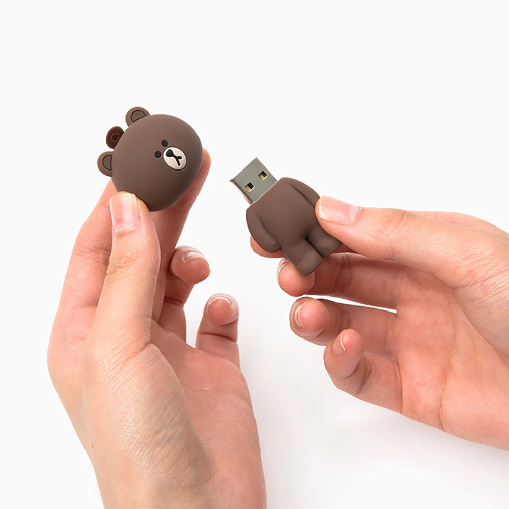 Mini Brown Bear USB Flash Drive Pendrive