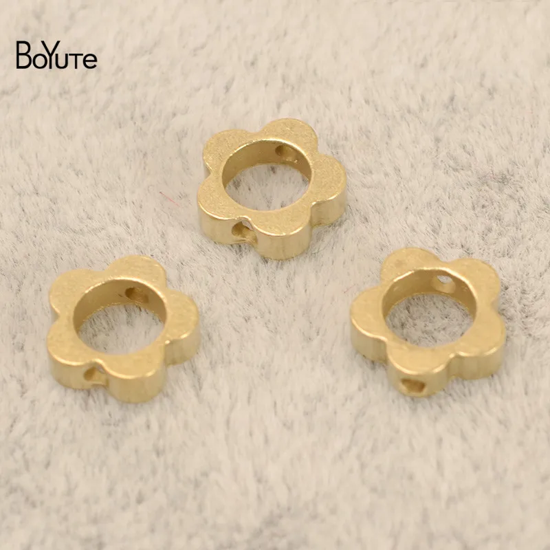 BoYuTe 100Pcs Metal Brass Star Flower Cat Shape Spacer Beads Diy Hand Made Jewelry Accessories Wholesale (2)