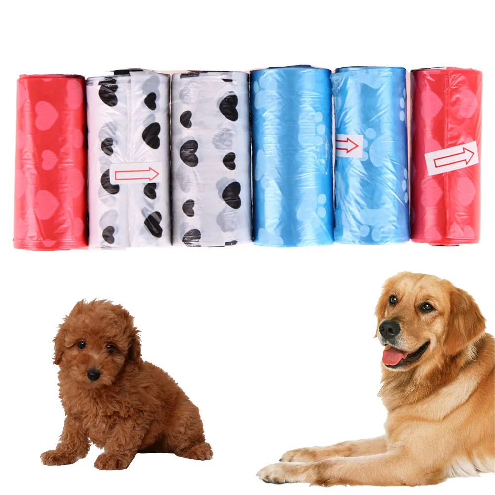 

6pcs/Set Dog Pet Poop Carrier Bag Biodegradable Garbage Bags Waste Pick Up Clean Bags Clean-up Bag for Pet Dog Cats Radom Color