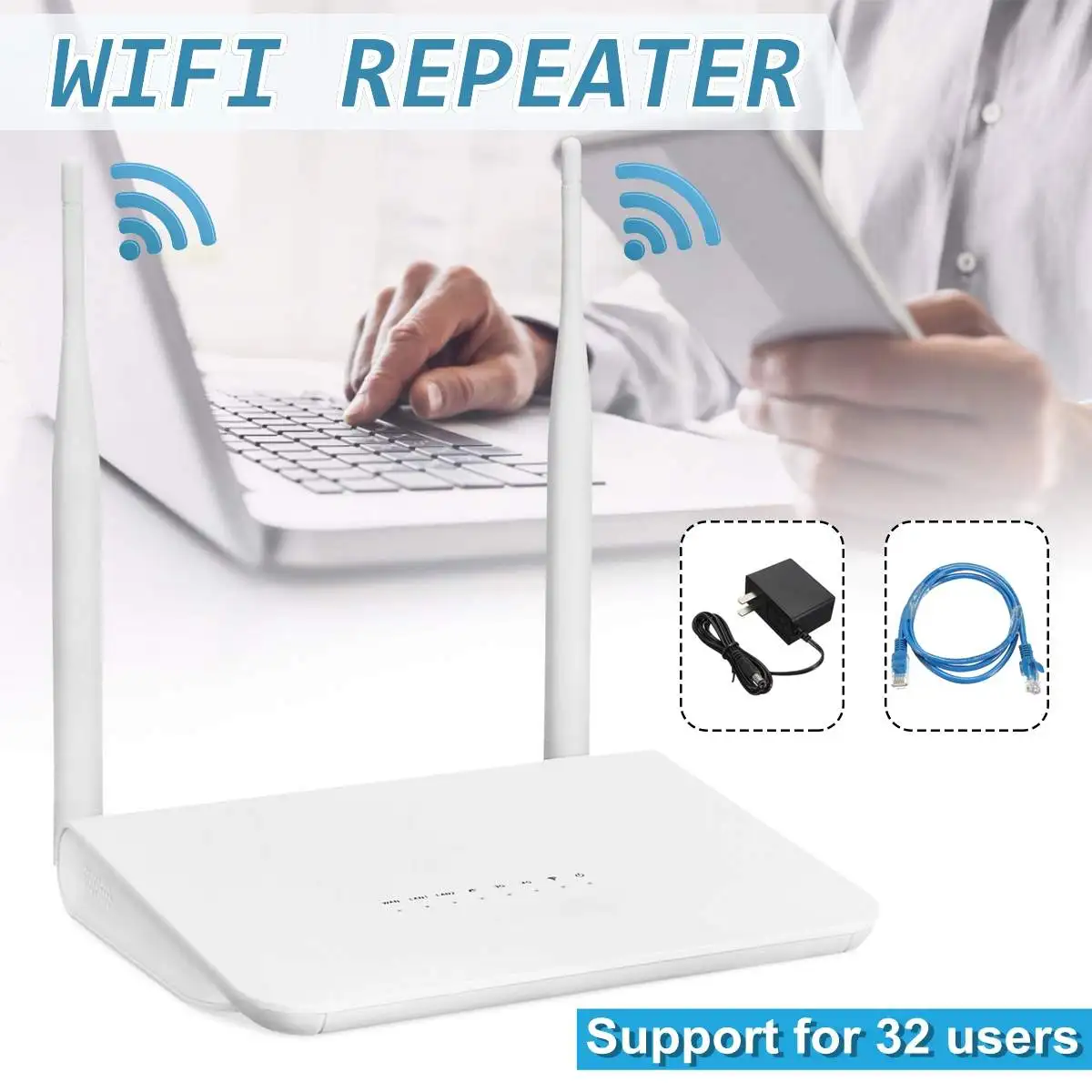 

LEORY 4G LTE CPE Mobile Router With LAN Port Support SIM Card Portable 150Mbps Wireless Router With 2 External Antennas