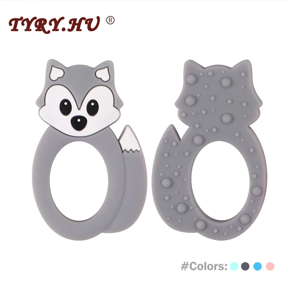 

TYRY.HU 1Pc Animal Baby Silicone Teether Food Grade Silicone Beads Necklace Pendant BPA Free Baby Teething Toy Accessories