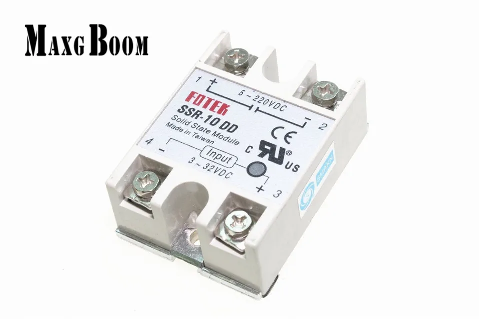 

MaxgBoom solid state relay SSR-10DD 10A 3-32V DC TO 5-80V DC SSR 10DD relay solid state good quality