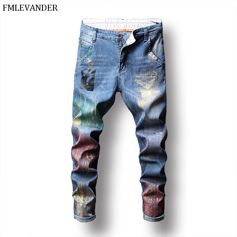 

New Fashion Young Men's Fashion Jeans Casual Stretch Slim Men Jeans Classic Trousers Denim Pants Male