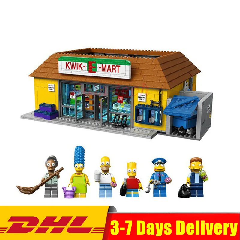 

IN Stock DHL LEPIN 16004 The Simpsons Kwik-E-Mart Building Blocks Model Set Bricks Kits Gift CloneLegoings 71016