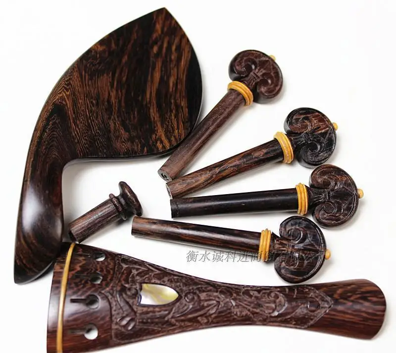 

1 sets rosewood violin parts 4/4, beautiful inlay