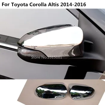

Car back rear view Rearview Side Door Mirror Cover stick trim frame 2pcs For toyota Corolla Altis 2014 2015 2016