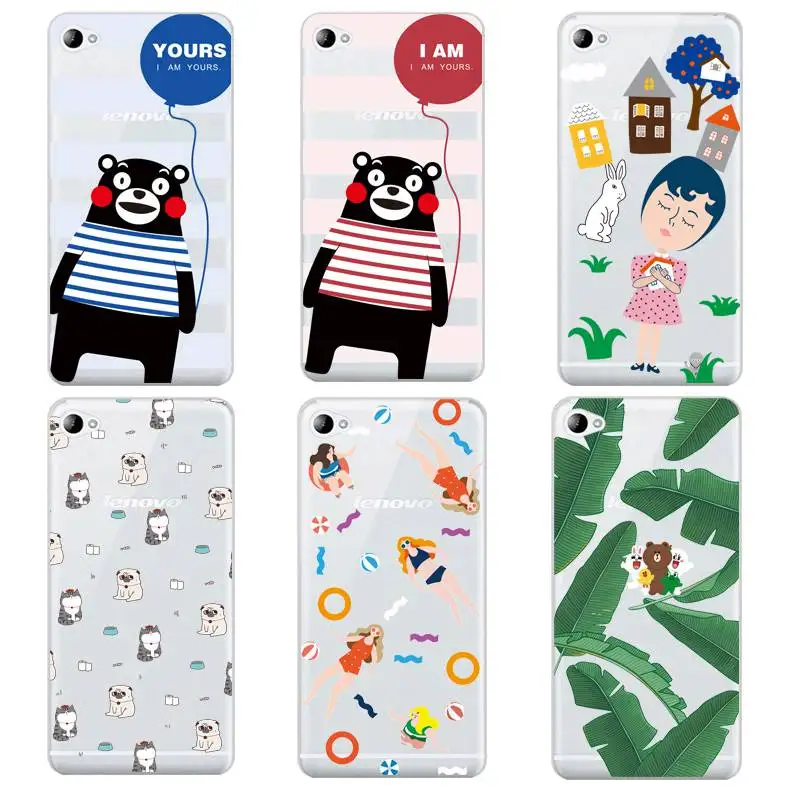 House Soft Clear TPU Phone Case For Lenovo S60 S90 A2010 A1000 A5000 A7000 K4 K5note Bear Dog Printed Cute Cover Free Shipping | Мобильные