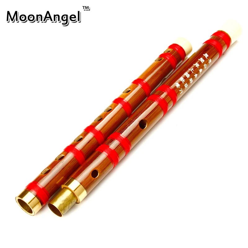 New Red line Bamboo Chinese Flute Flauta Musical Instrument CDEFG Key