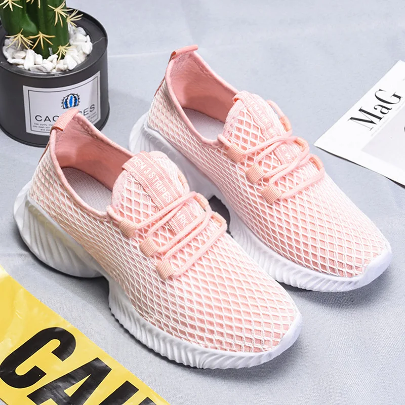 

2019 Ladies New Sports Shoes Women's Mesh Shoes Comfortable Breathable Wear Outdoor Casual Running Shoes Women Sneakers