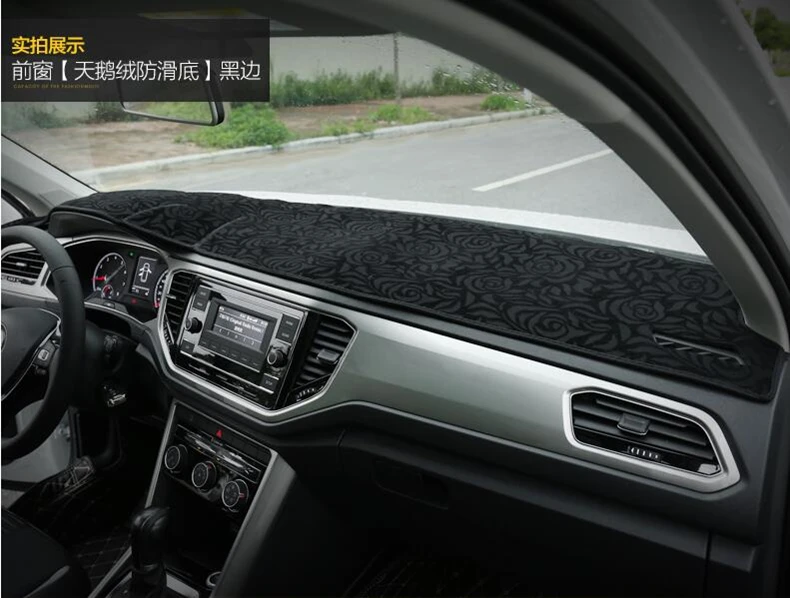

Car dashboard Avoid Light Pad Instrument Platform Desk Cover Mat Carpets Trim LHD For Volkswagen VW T-ROC T ROC 2018 Accessories