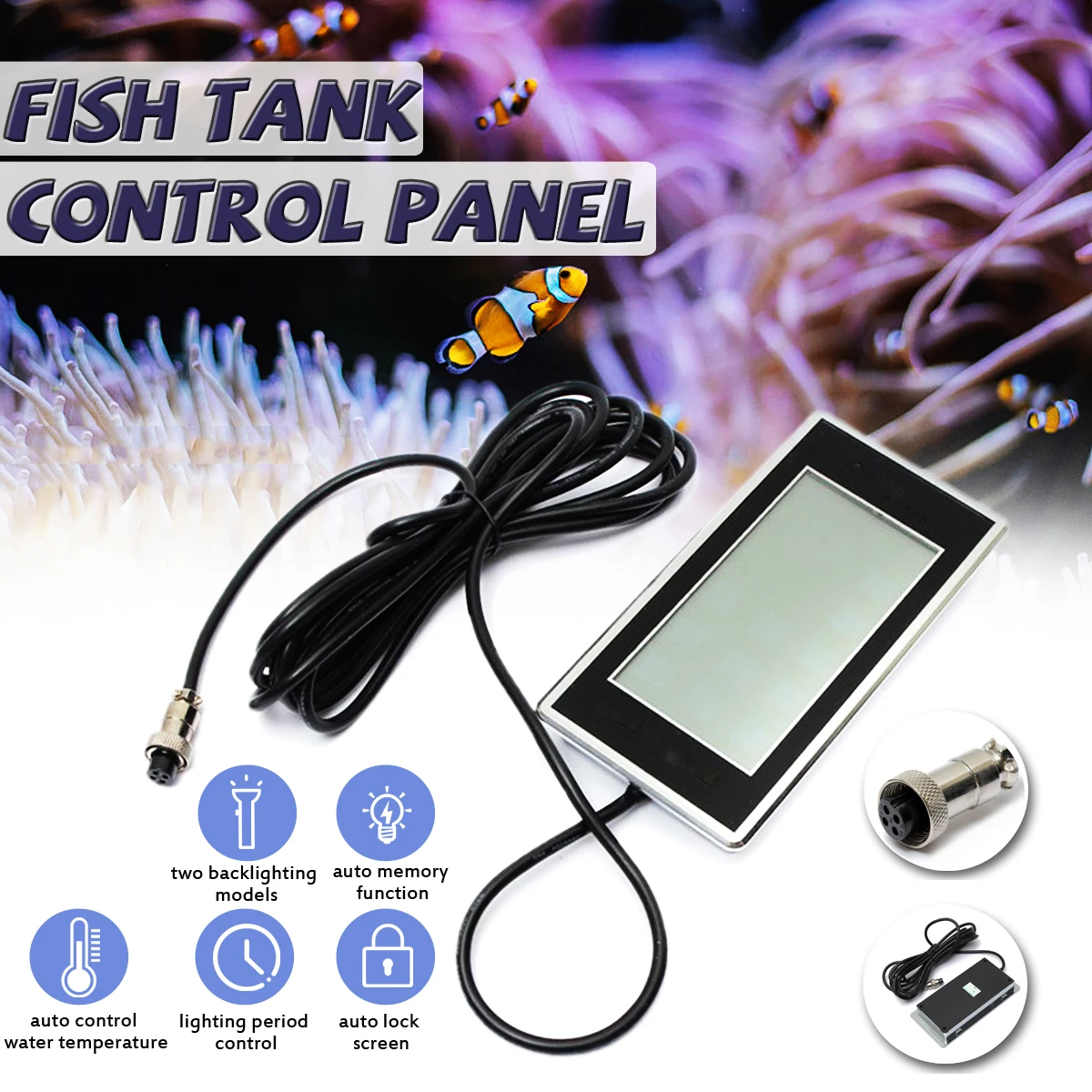 

AQ-301L Aquarium Fish Tank Intelligent Controller Control Panel Color Screen Auto Control Water Temperature And Lighting
