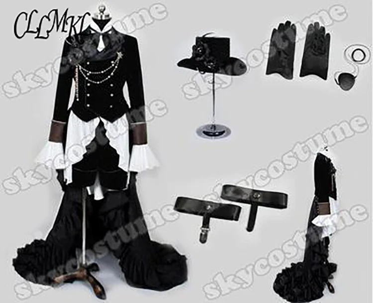 Костюм для косплевечерние черного Батлера из аниме Kuroshitsuji|dress cosplay|black butler cielcosplay