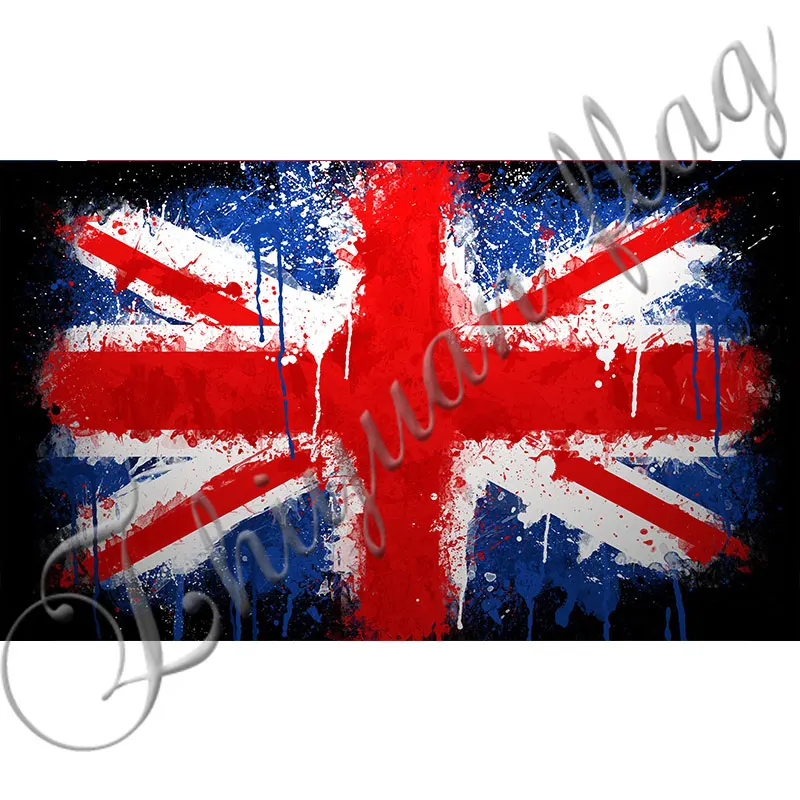 

Retro ENGLAND Flag 100% POLYESTER CUSTOM gift any Britain image picture on the flag