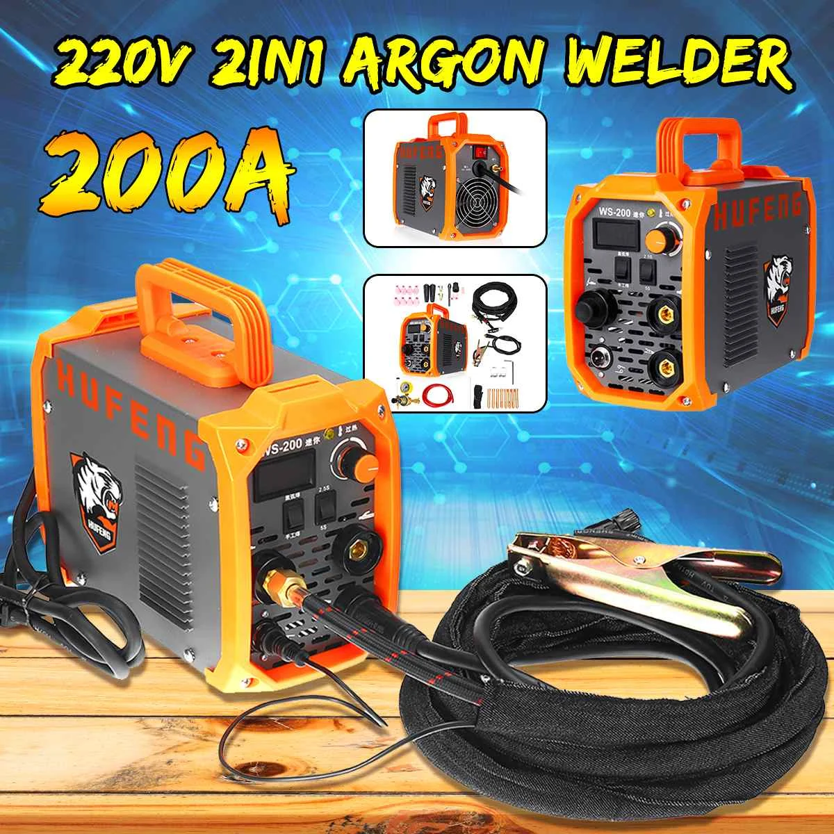 220V 200A мини аппарат для дуговой сварки IGBT инвертор сварочный MMA Agron зажим