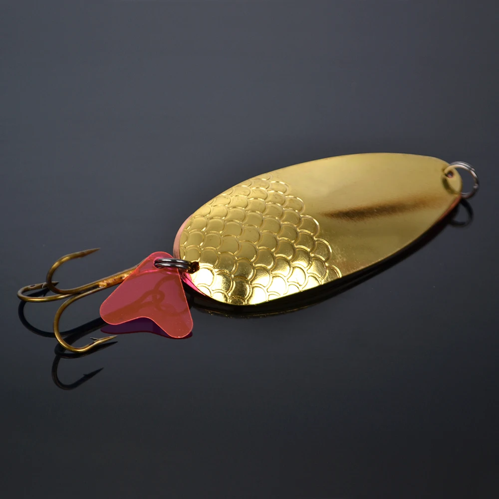 1 шт. 7 5 см/35 г 3 цвета металлическая рыболовная приманка ложка с 4 #6 # Mustad тройной