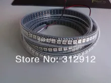 144 светод. / м WS2812B ( 5050 rgb из светодиодов с WS2811 IC встроенный ) из светодиодов пикселей полоса, Dc5v, 2 м длиной ; водонепроницаемый в силиконовой трубки ; черный печатной платы