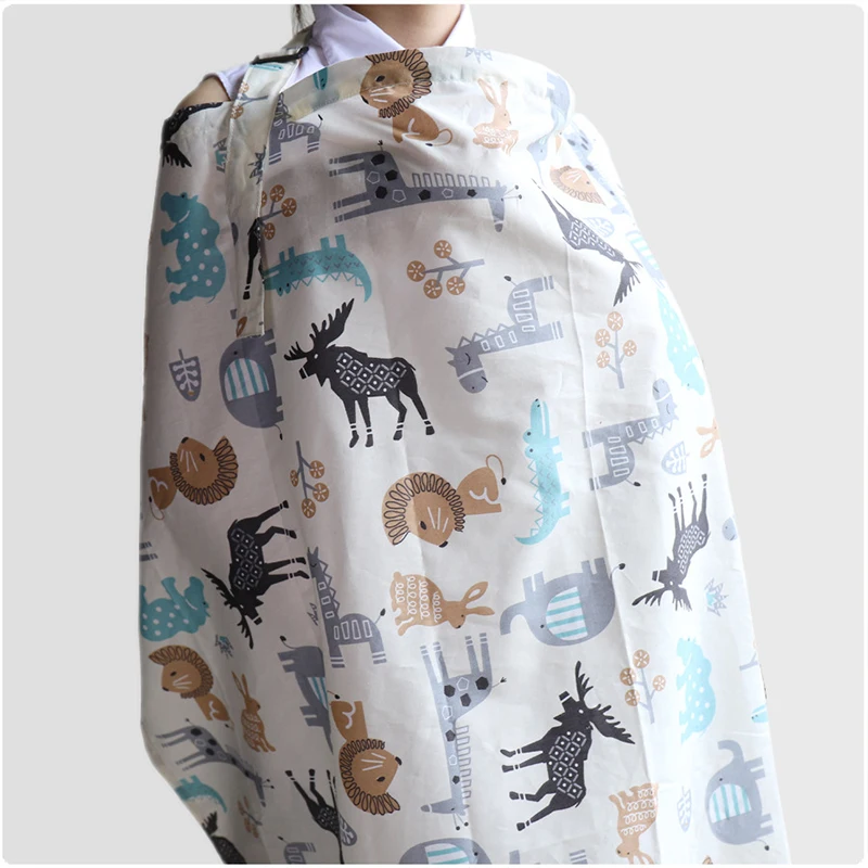 Godier Breastfeeding Cover Baby Infant Breathable Cotton Muslin Nursing Cloth L Large Size Big Nursing Cover Feeding Cover 96*72