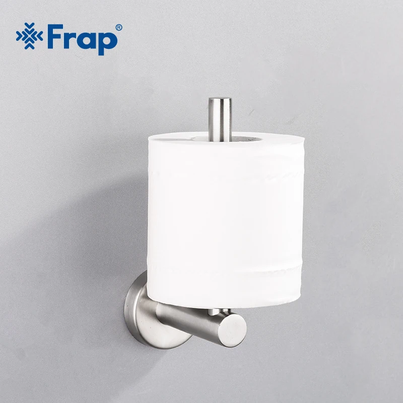 Frap Wall Mount Toilet Paper Holder Stainless Steel Bathroom Kitchen Roll Paper Tissue Towel Accessories Rack Holders Y14004-1