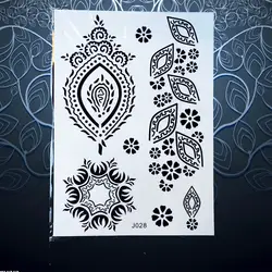 1 шт. сексуальные черные чернила Mehndi хна, временная татуировка стикер женский палец руки ноги хна водонепроницаемый цветок дизайн