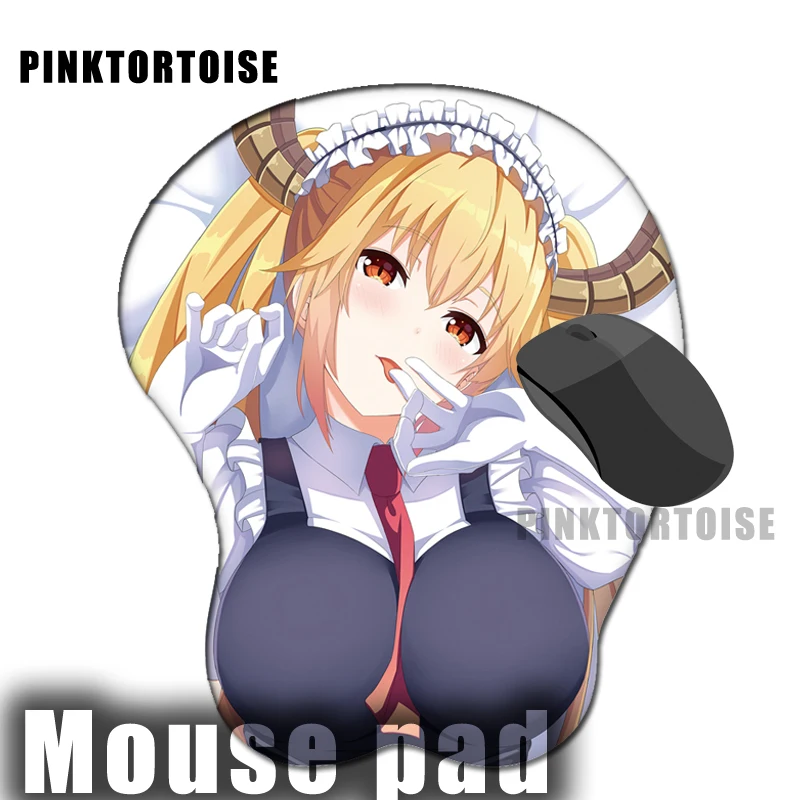 

Anime Miss Kobayashi's Dragon Maid Toru 3D Chest Silicone Wrist Rest Mouse Pad notebook PC Toru playmat